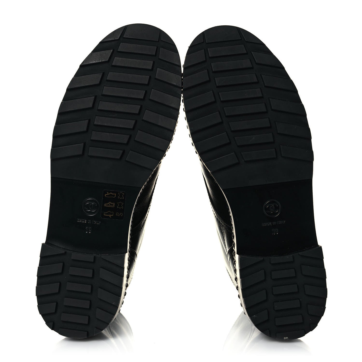 Chanel Crackled Calfskin Velvet Pearl Combat Short Boots 39 Black 5 of 6