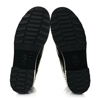 Chanel Crackled Calfskin Velvet Pearl Combat Short Boots 39 Black 5 of 6