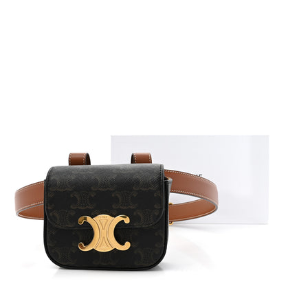 Celine Triomphe Mini Canvas Claude Belt Bag  80 32 Tan 12 of 12