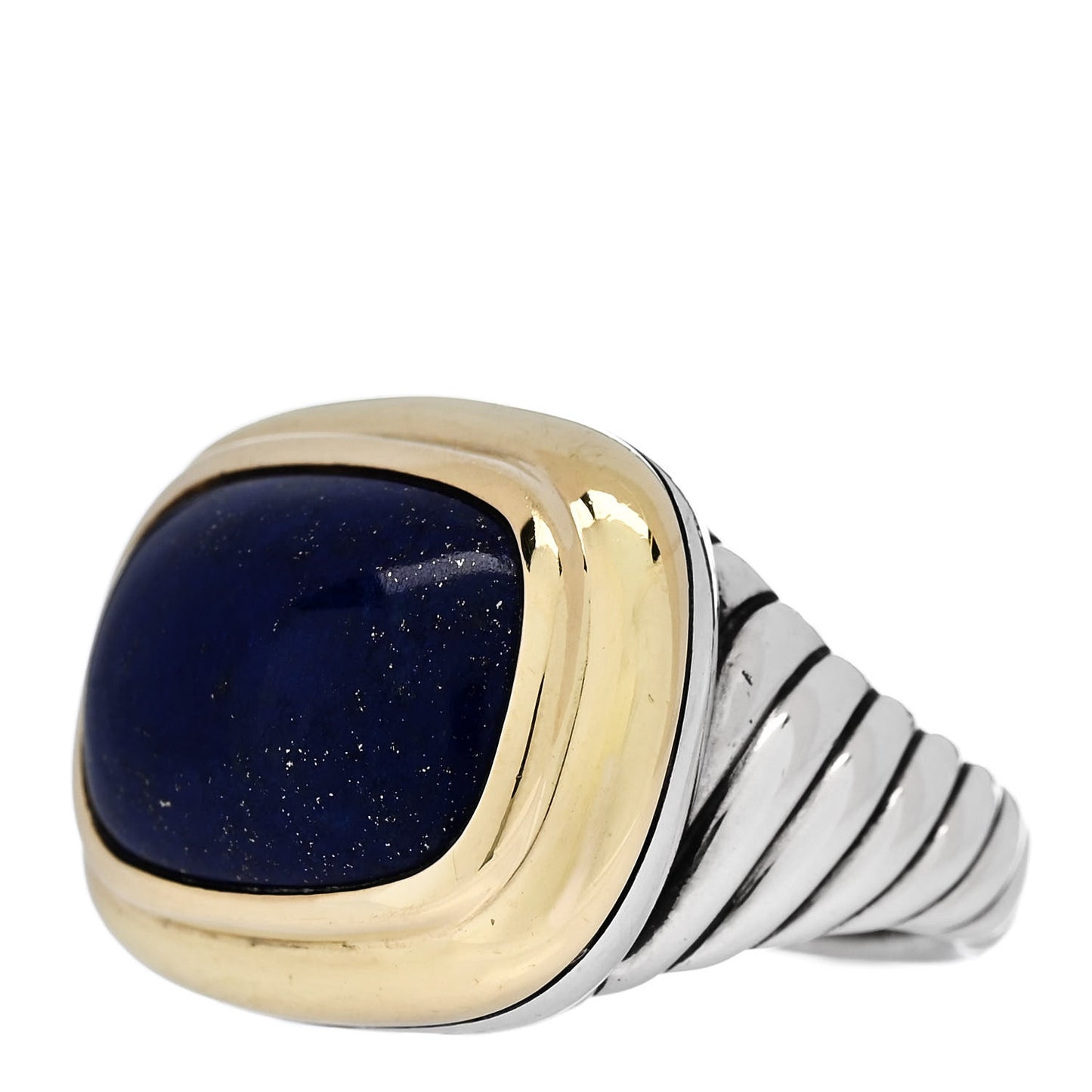 Sterling Silver 18K Yellow Gold Lapis Lazuli Waverly Ring 57 8