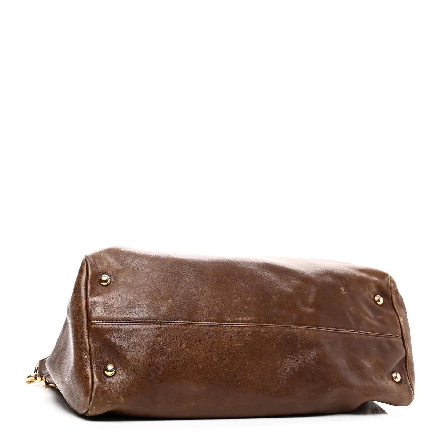 Soft Calf Shopping Tote Brown
