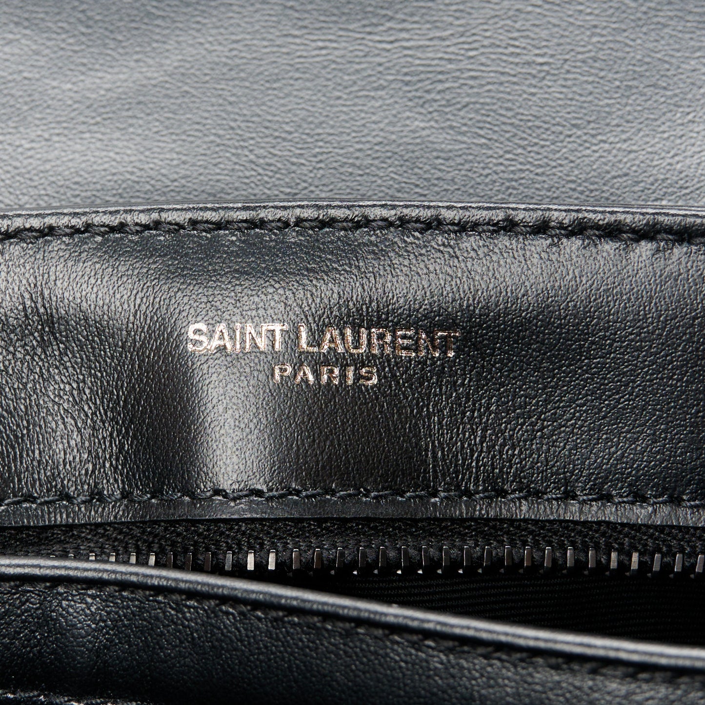 Calfskin Y Quilted Monogram Monochrome Toy Loulou Crossbody Bag Black