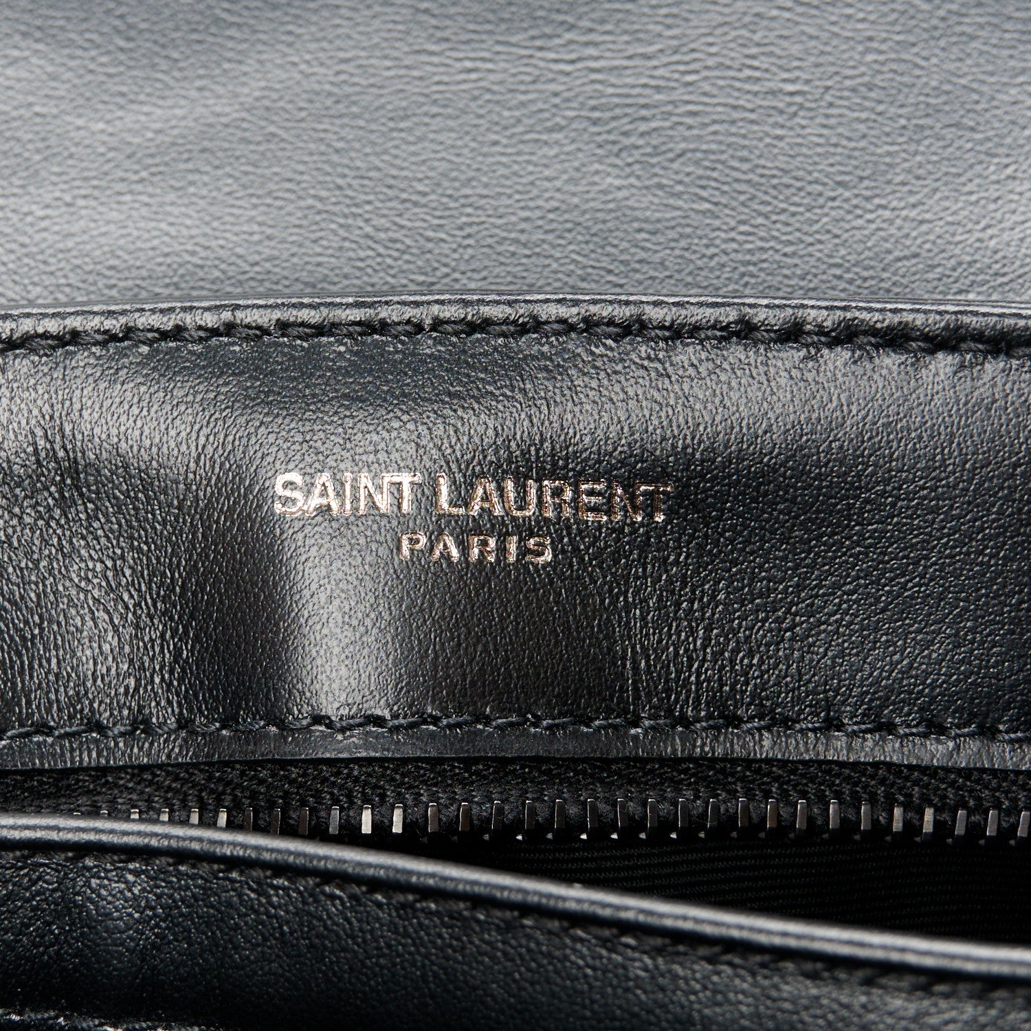 Saint Laurent Calfskin Y Quilted Monogram Monochrome Toy Loulou Crossbody Bag Black 6 of 11