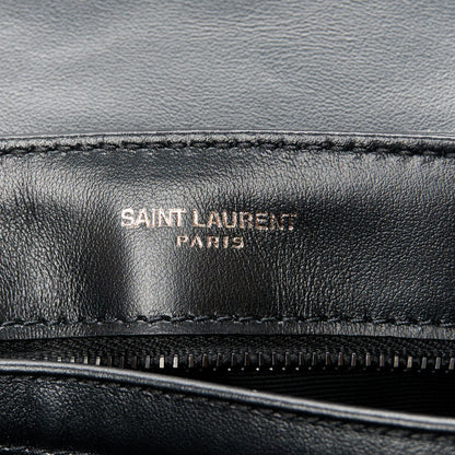 Saint Laurent Calfskin Y Quilted Monogram Monochrome Toy Loulou Crossbody Bag Black 6 of 11