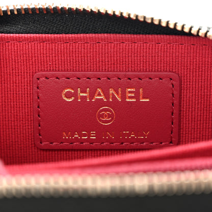 Chanel Lambskin Quilted Chanel 19 Zip Around Coin Purse Wallet Black 6 of 9