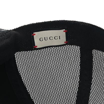 Gucci Grained Calfskin Logo Baseball Hat Black 9 of 9