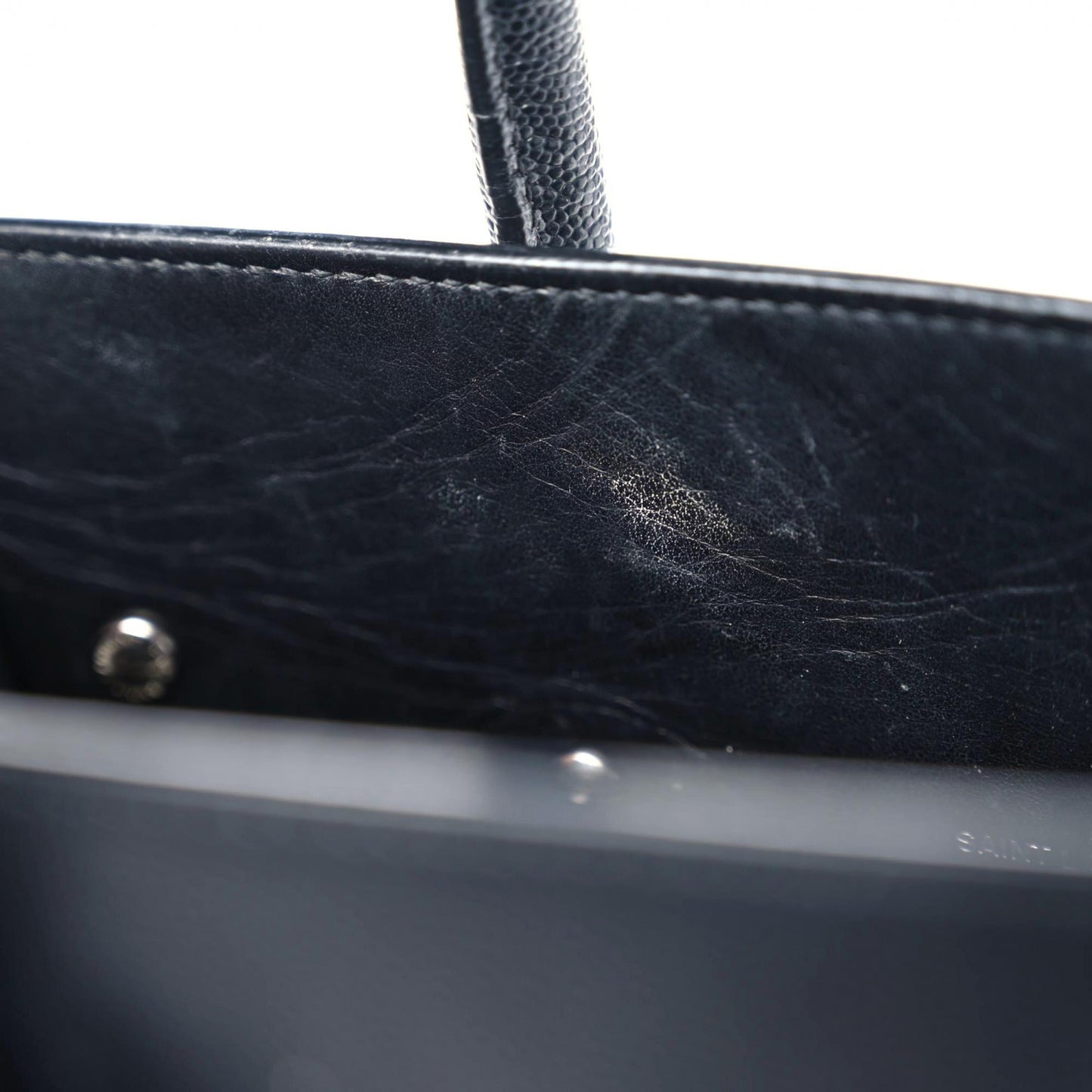 Grained Calfskin Small Sac De Jour Black