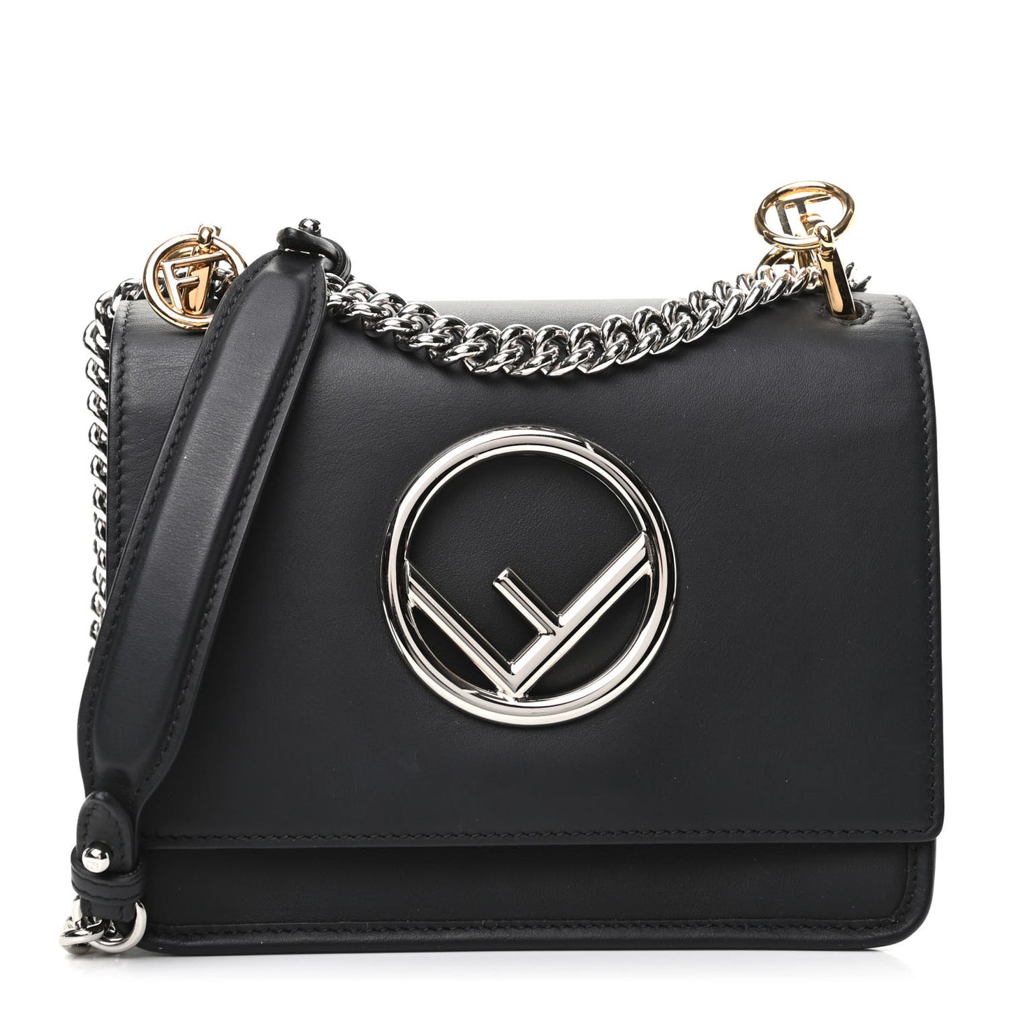 Vitello Century Opaco F is Fendi Small Kan I Shoulder Bag Black