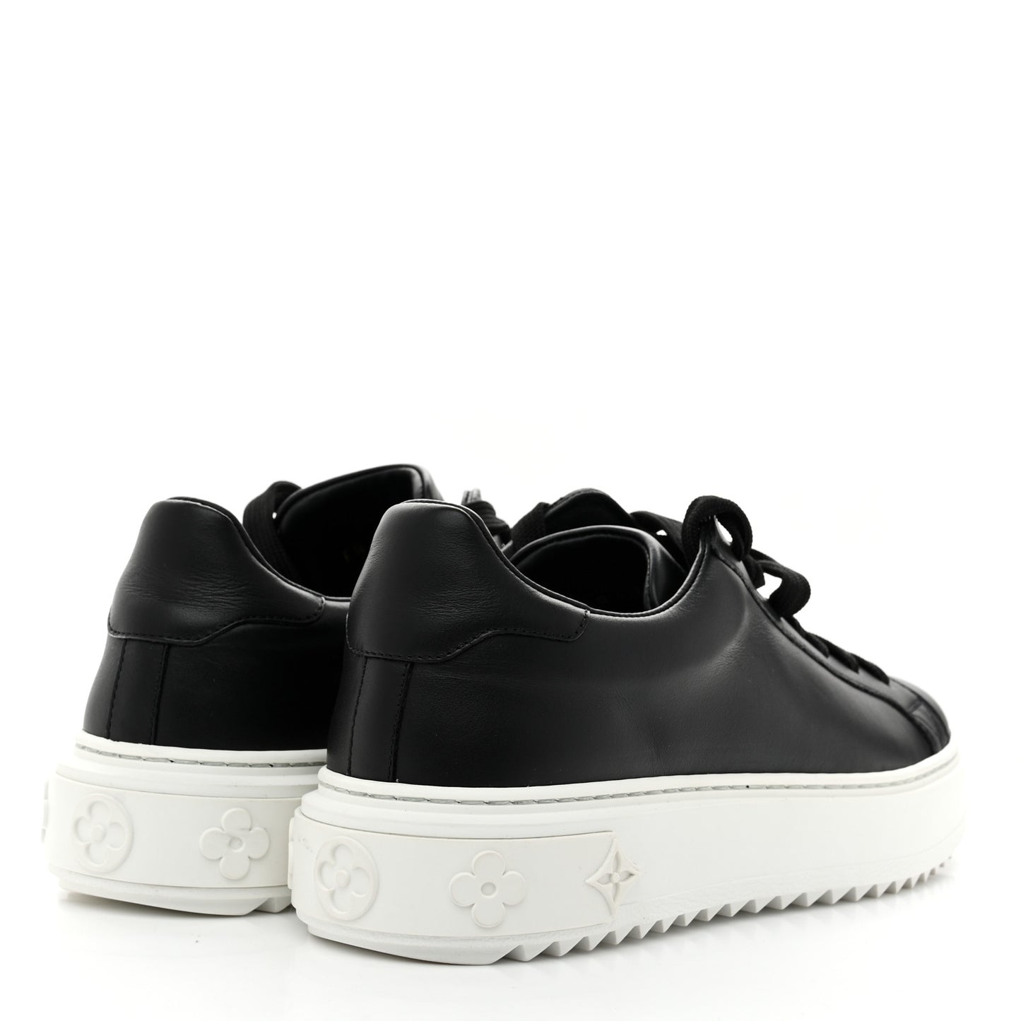 Calfskin Time Out Sneakers 37 Black