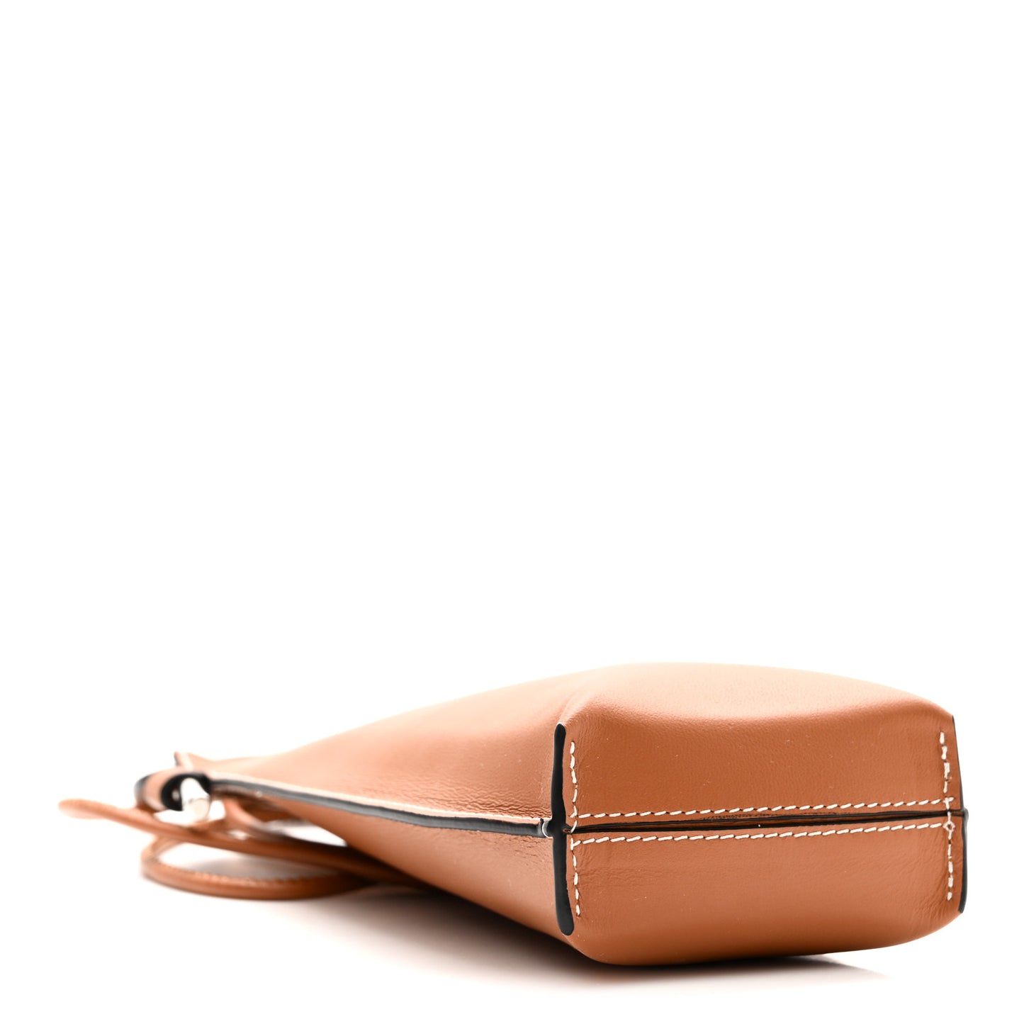 Smooth Calfskin Anagram Phone Pouch Tan