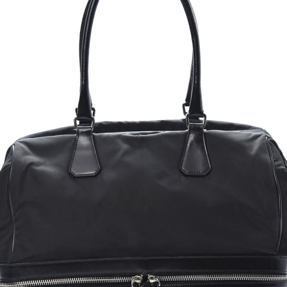 Prada Tessuto Nylon Soft Calf Zip Around Satchel Black 8 of 22