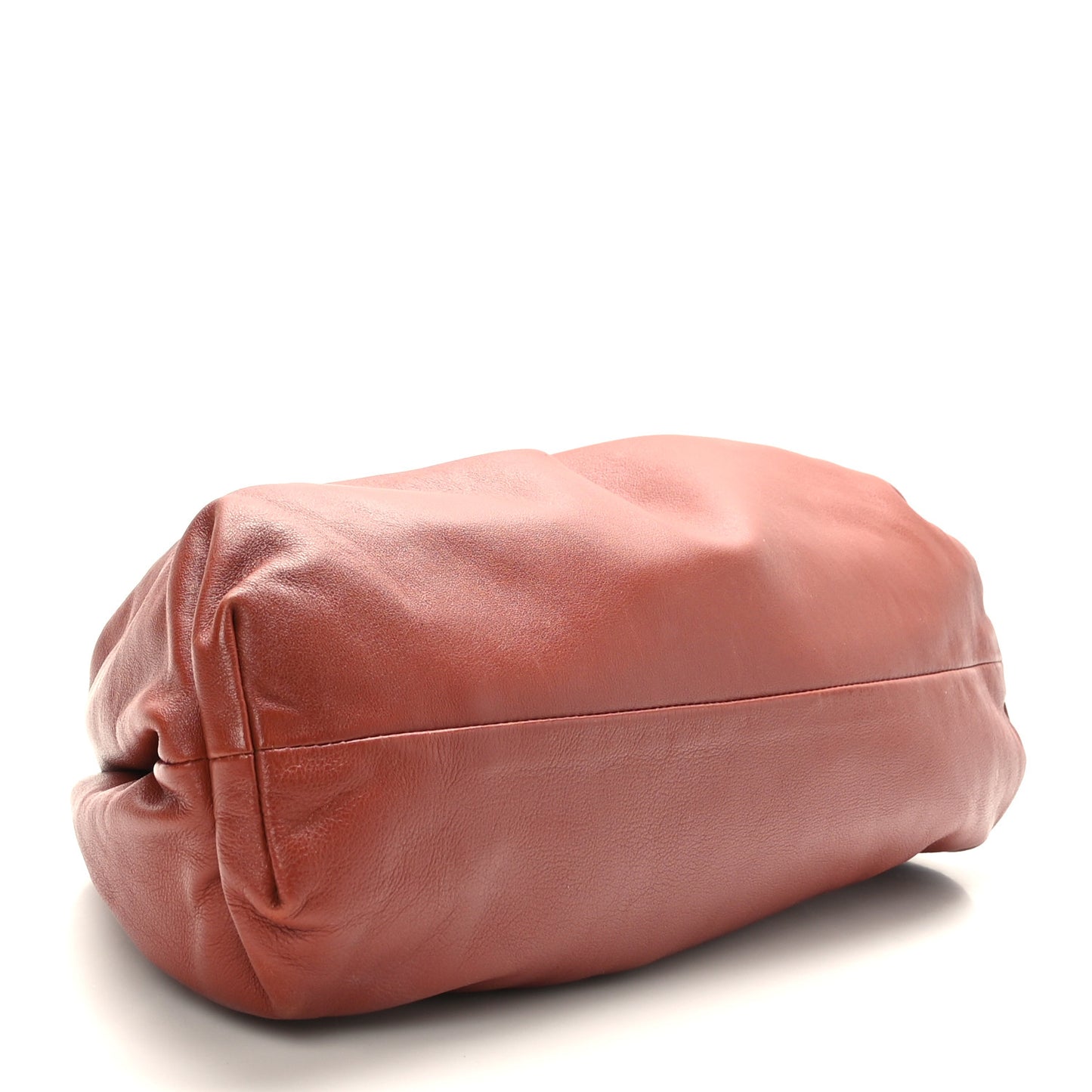 Smooth Butter Calf The Pouch Oversized Clutch Rust