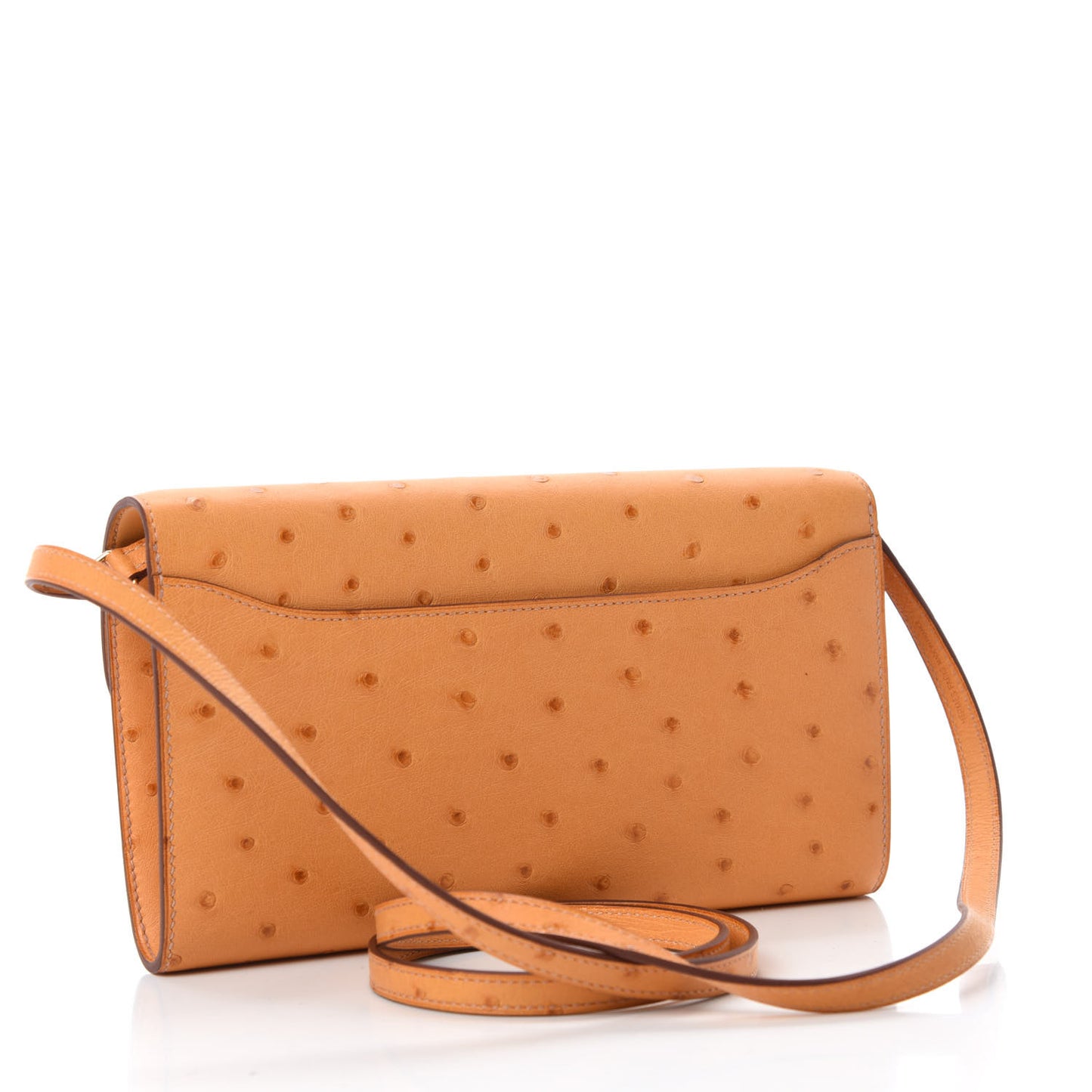 Ostrich Constance Long Wallet To Go Safran