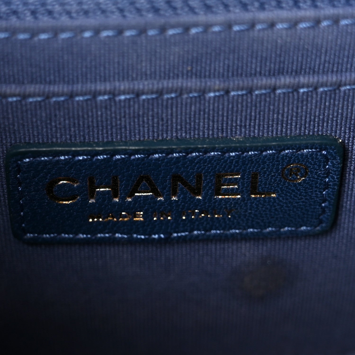 Chanel Denim Quilted Double You Mini Flap  Blue Golden 6 of 12