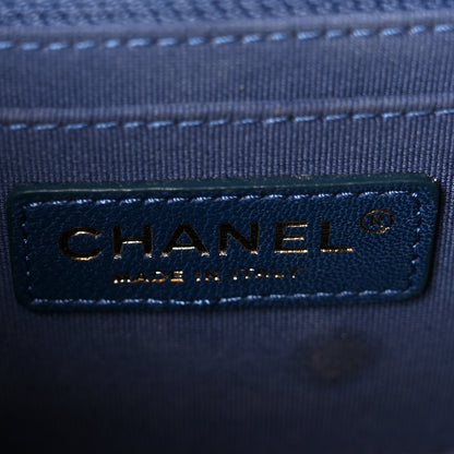 Chanel Denim Quilted Double You Mini Flap  Blue Golden 6 of 12