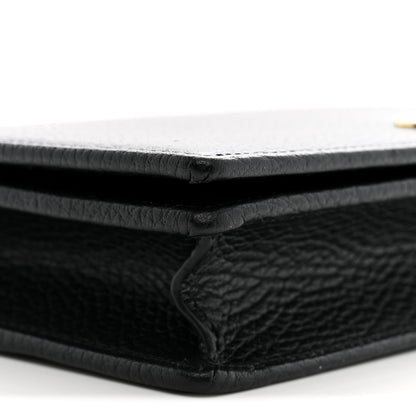 Gucci Calfskin Mini GG Marmont Chain Wallet Black 8 of 9