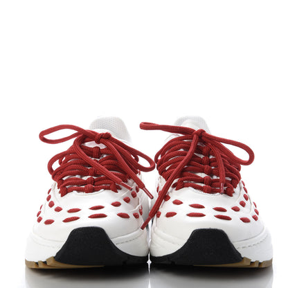 Bottega Veneta Calfskin Speedster Sneakers 37 White Bright Red 2 of 13