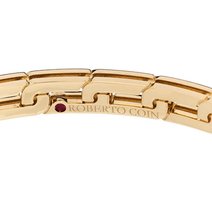 Roberto Coin 18K Yellow Gold Diamond Slim Navarra Bangle Bracelet 4 of 5