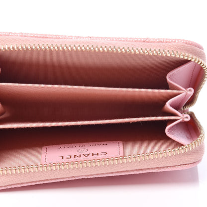 Chanel Iridescent Caviar Quilted Zip Coin Purse Pink 5 of 8