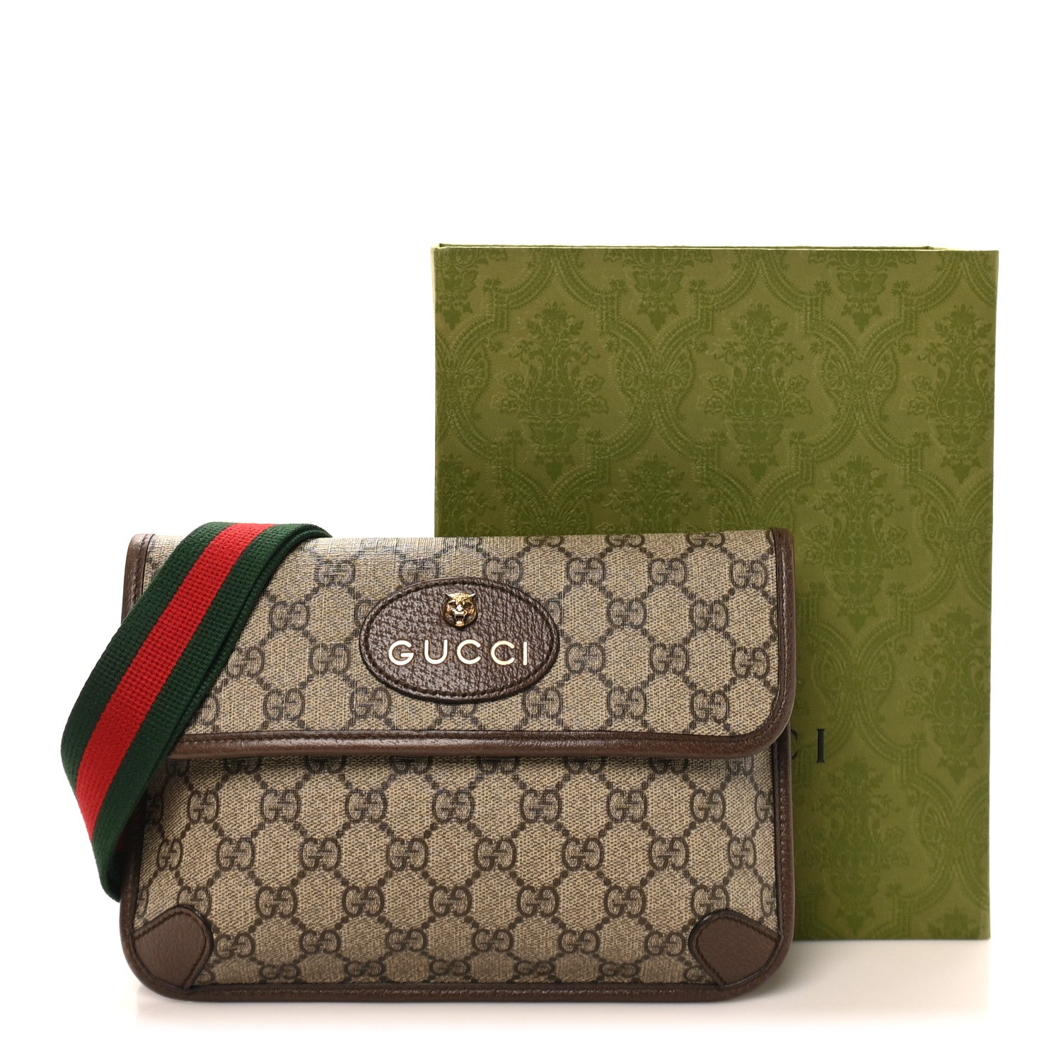 Gucci GG Supreme Monogram Neo Vintage Web Belt Bag Brown 11 of 11