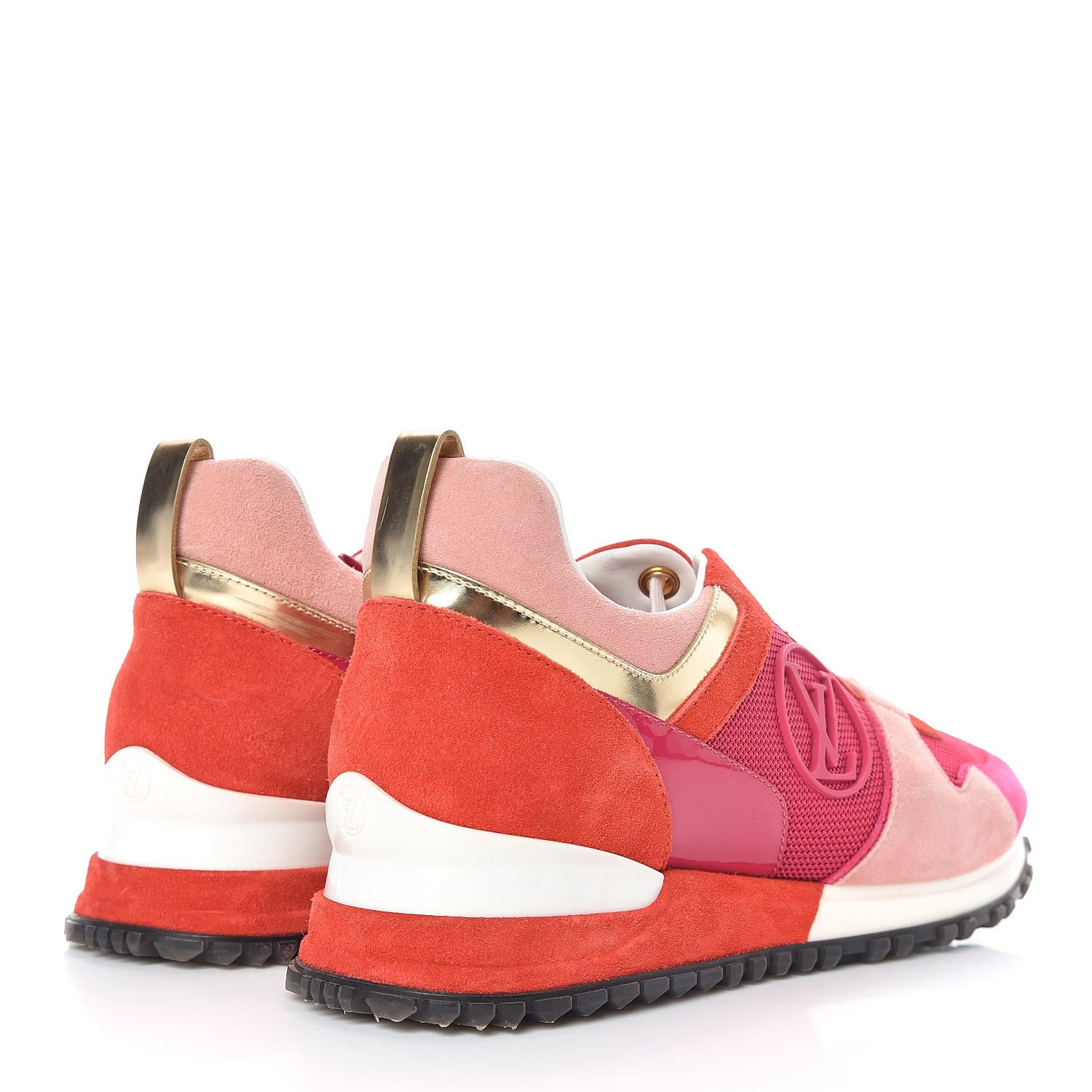 Louis Vuitton Suede Calfskin Run Away Sneakers 37.5 Fuchsia Rouge 4 of 11