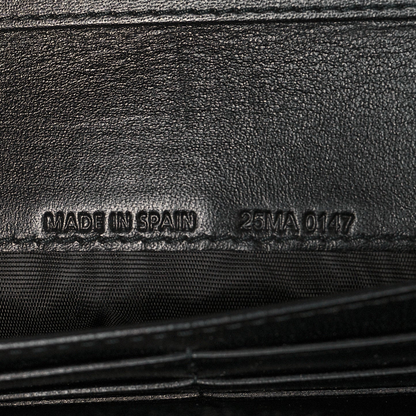 Grained Calfskin Cannage Lady Dior Rendezvous Wallet Black
