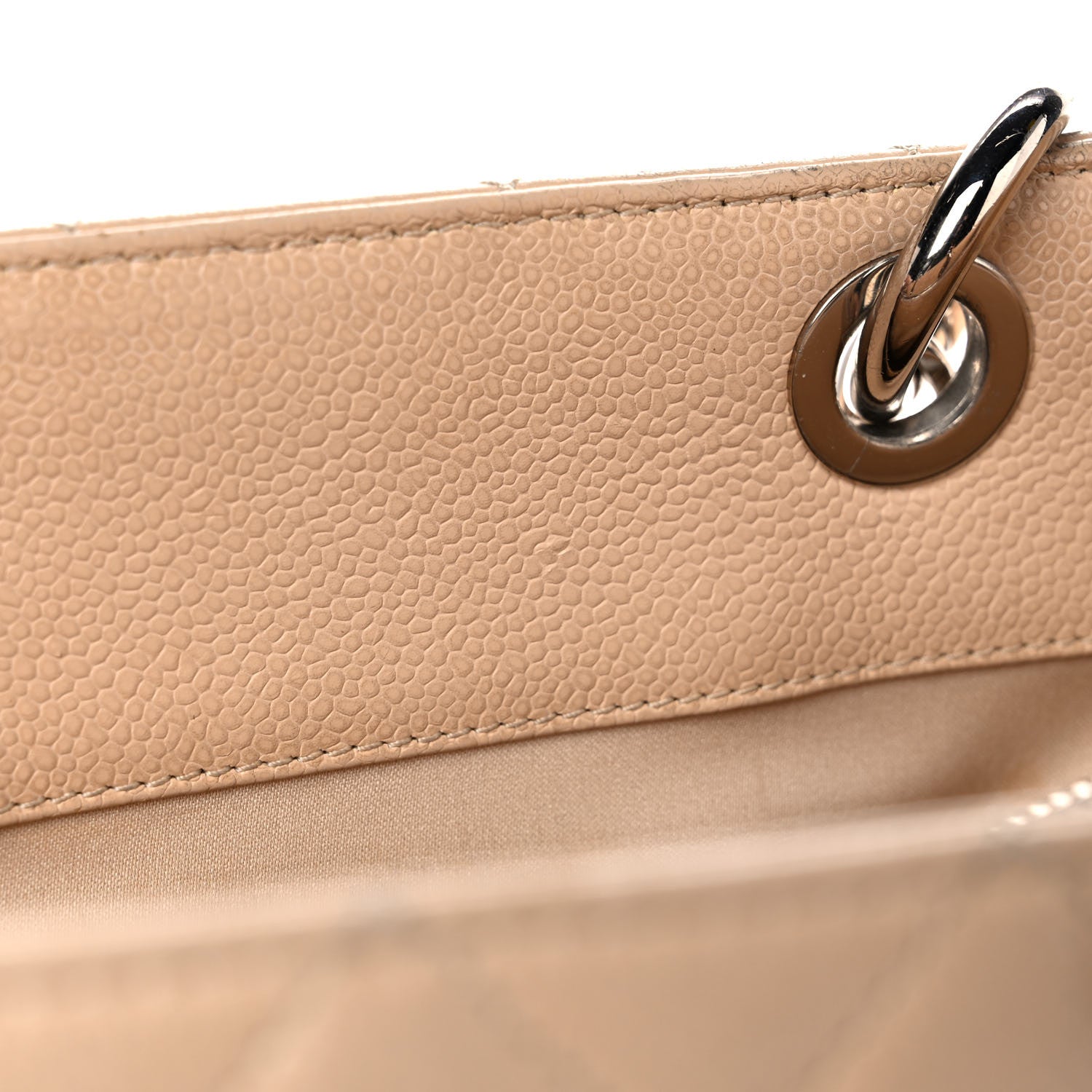 Chanel Caviar Quilted Grand Shopping Tote GST Beige Clair 17 of 32