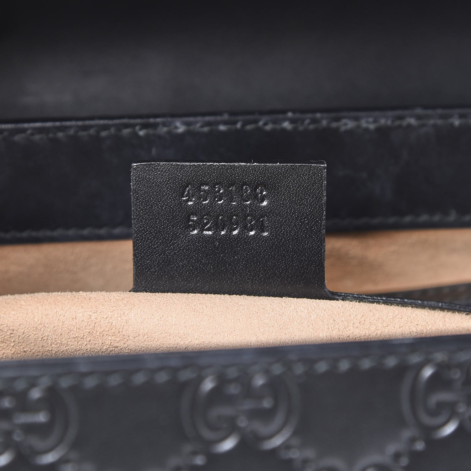 Gucci Guccissima Signature Small Padlock Top Handle Bag Black 6 of 11