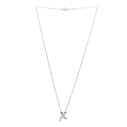 Tiffany Sterling Silver Paloma Picasso Graffiti X Pendant Necklace 3 of 7