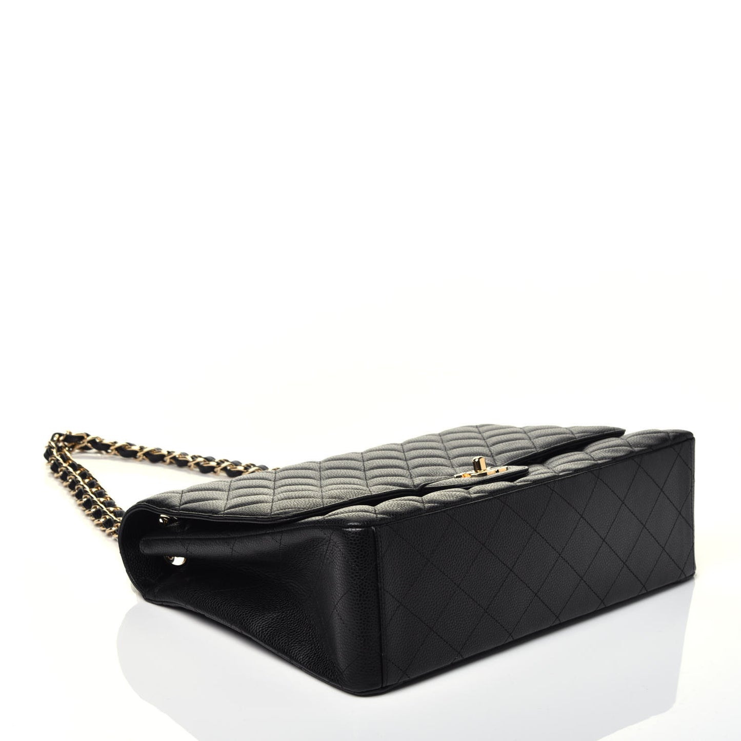 Caviar Quilted Maxi Single Flap Black