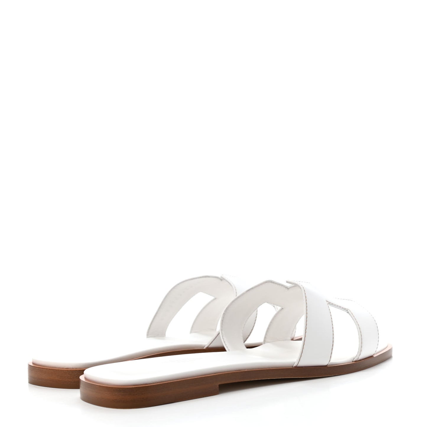 Box Calfskin Oran Sandals 39 White