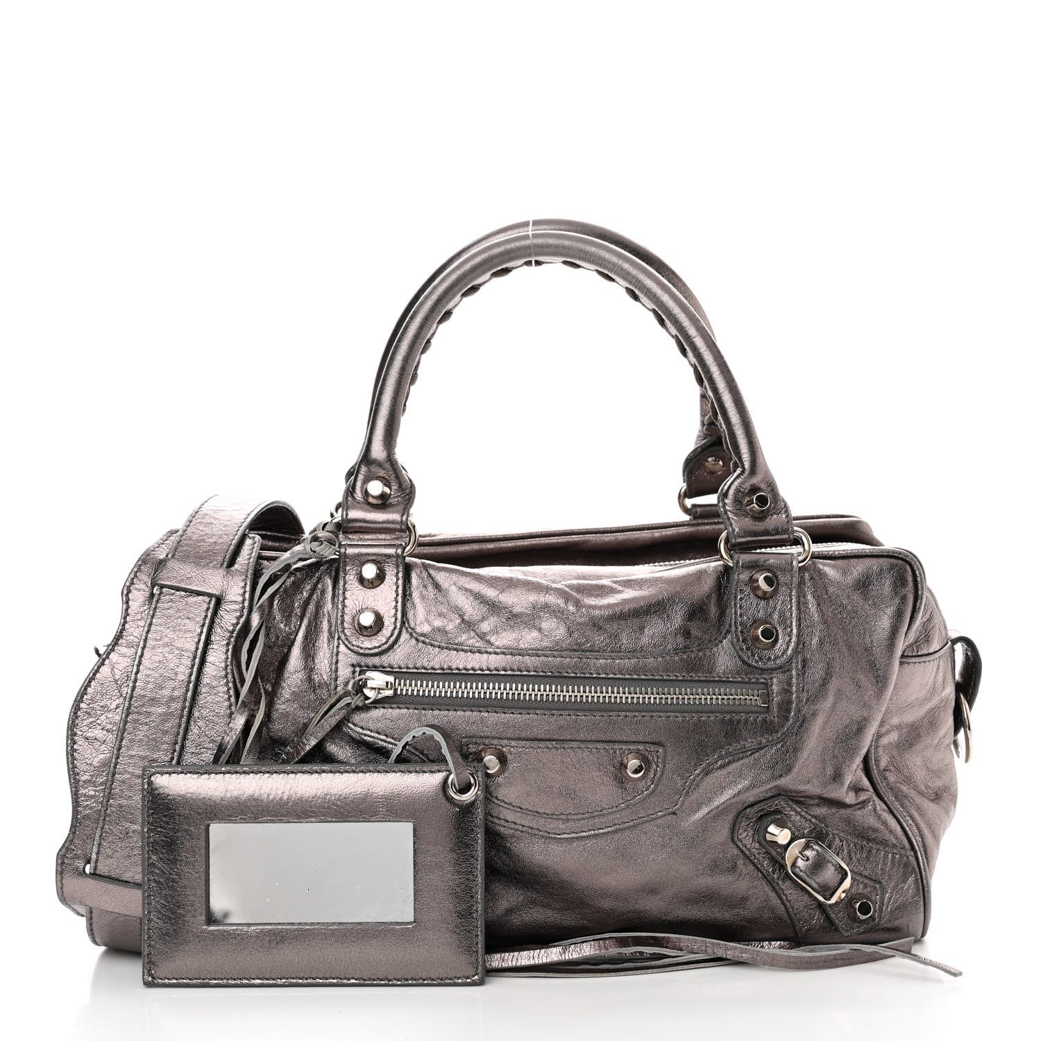 Balenciaga Agneau Classic Hardware Box Bag Metallic 3 of 15