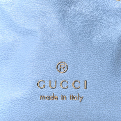 Gucci Calfskin Medium Braided Handle Gifford Tote Blue 7 of 9