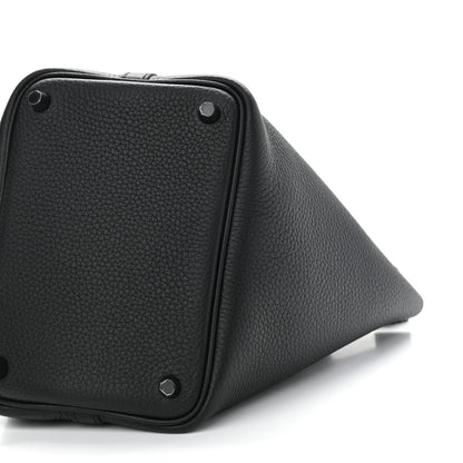 Hermes Taurillon Clemence Monochrome Picotin Lock 18 PM Black 10 of 11