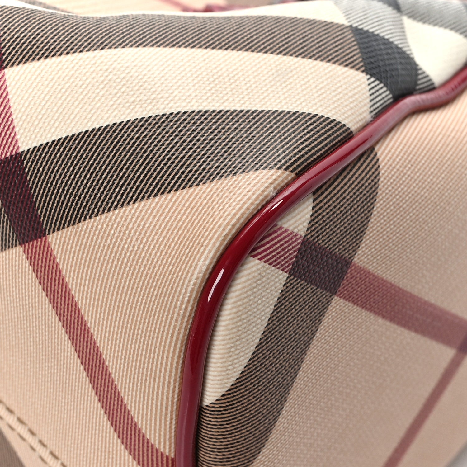 Burberry Patent Nova Check Chester Bowling Bag Raspberry Sorbet 8 of 11