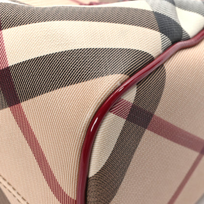 Burberry Patent Nova Check Chester Bowling Bag Raspberry Sorbet 8 of 11