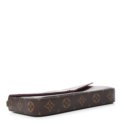 Louis Vuitton Monogram Pochette Felicie Chain Wallet Fuchsia 4 of 13
