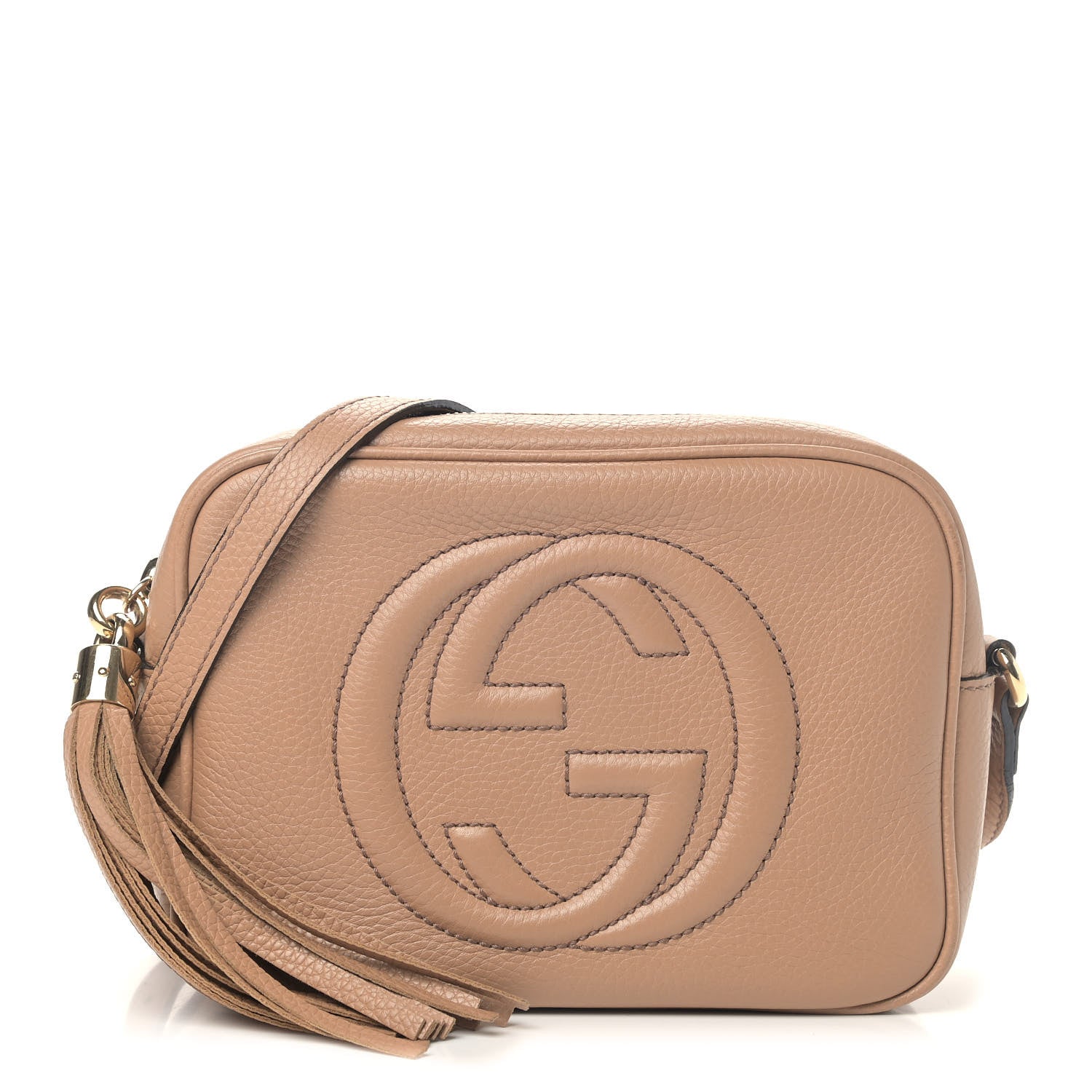 Gucci Pebbled Calfskin Small Soho Disco Bag Rose Beige 1 of 5