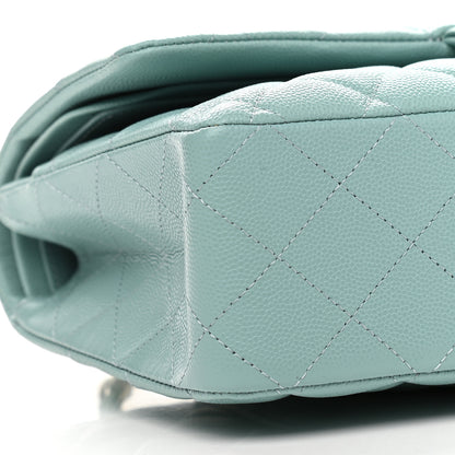 Chanel Caviar Quilted Medium Double Flap Light Blue 8 of 10