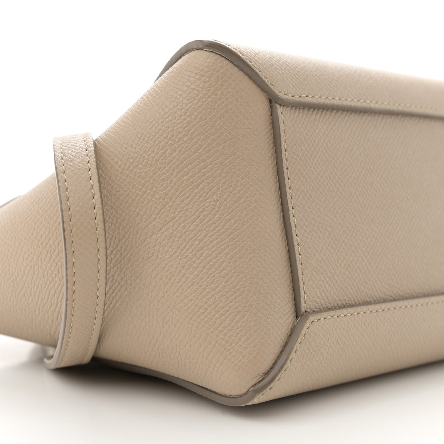 Grained Calfskin Nano Belt Bag Light Taupe