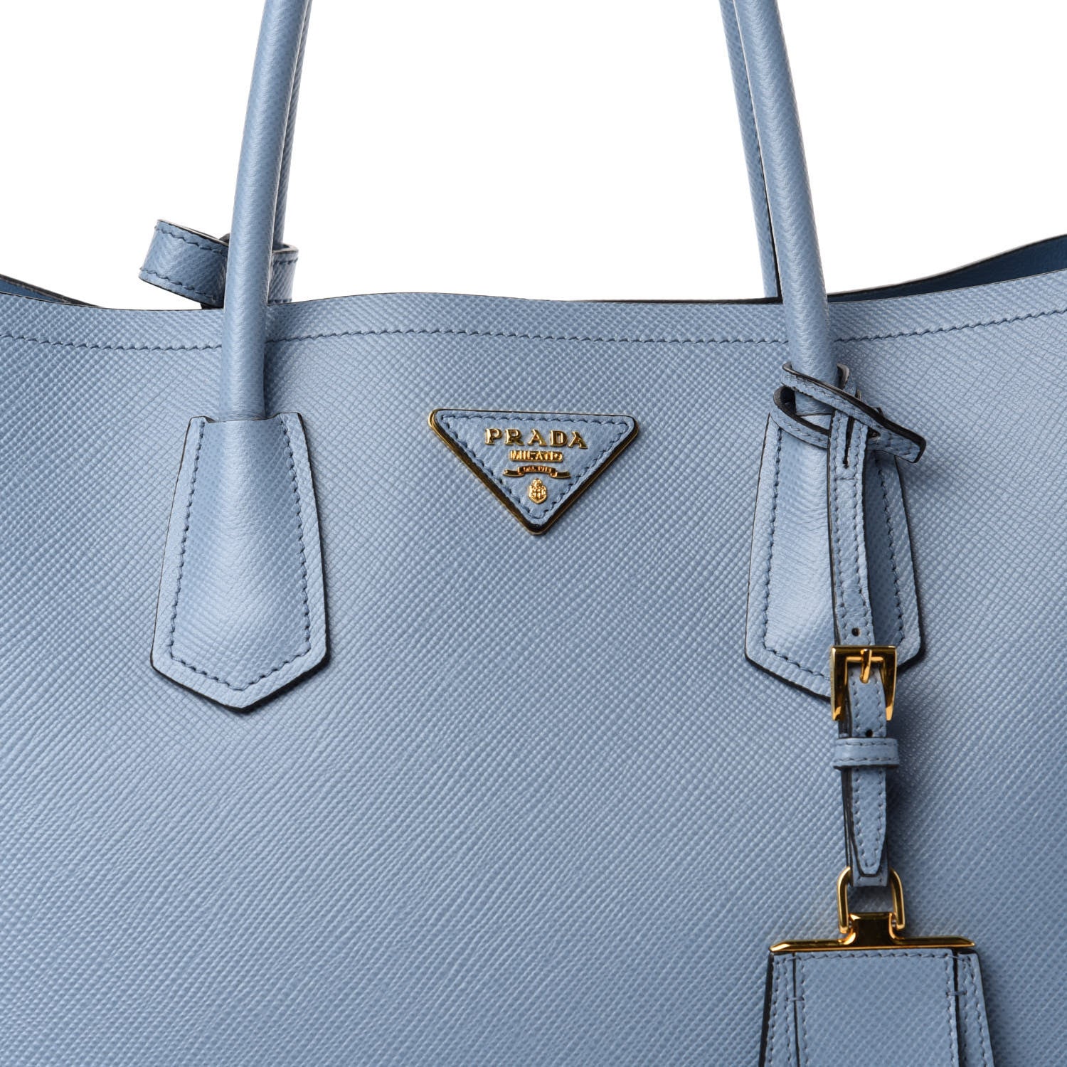 Prada Saffiano Cuir Large Double Bag Astrale 11 of 11