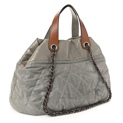 Chanel Iridescent Calfskin Quilted Large In The Mix Tote Grey 2 of 12