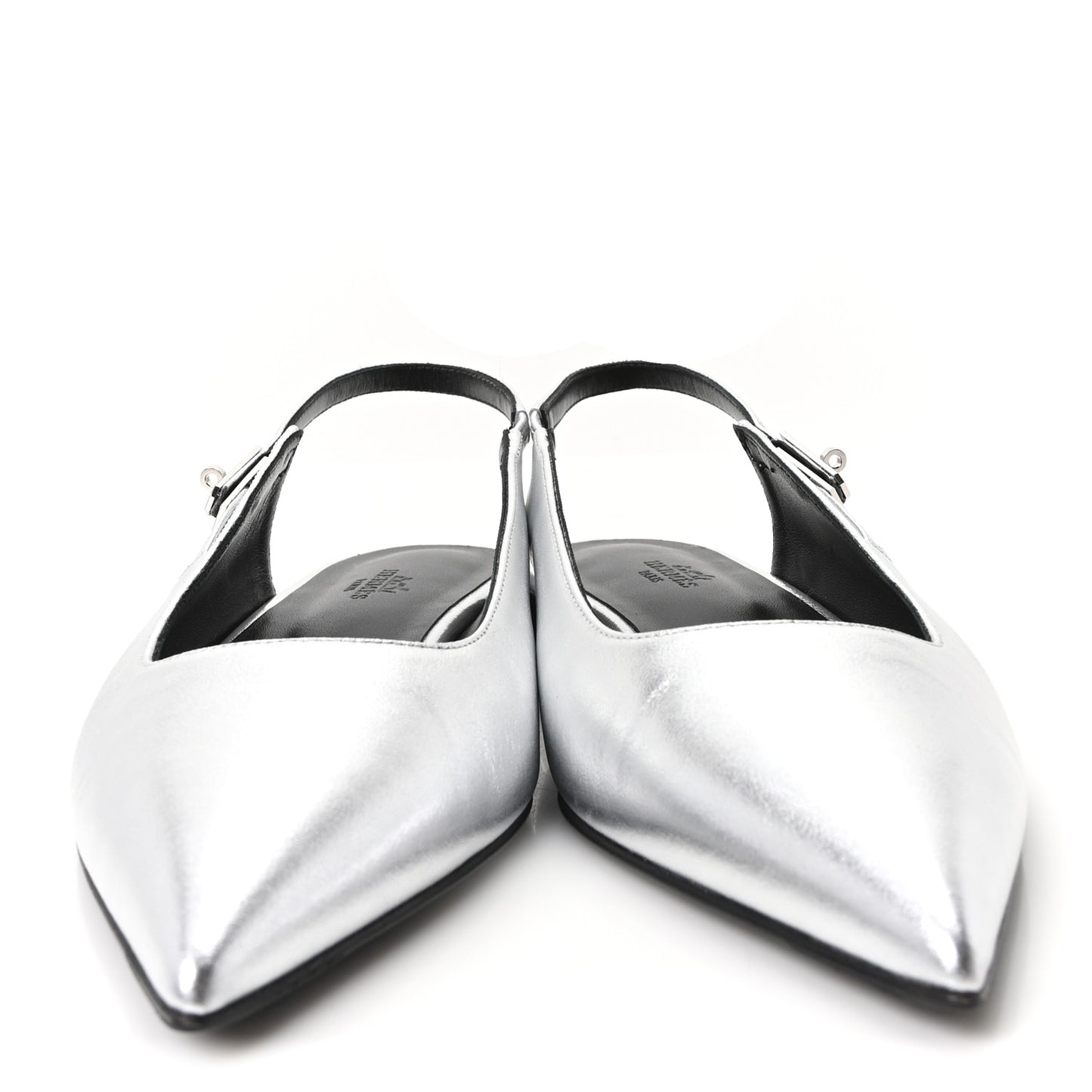 Nappa Lovely Slingback Flats 40 Gris Argent