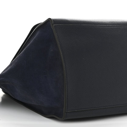 Celine Drummed Calfskin Suede Large Trapeze Navy 8 of 9