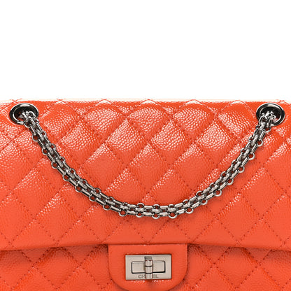 Chanel Patent Caviar Quilted 2.55 Reissue 225 Flap Orange 8 of 11