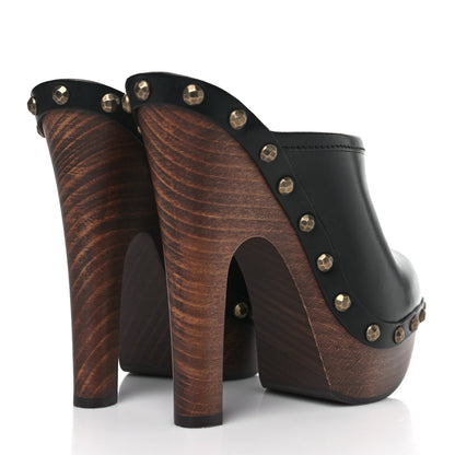 Saint Laurent Smooth Calfskin Camoy Clogs 39.5 Black 4 of 10