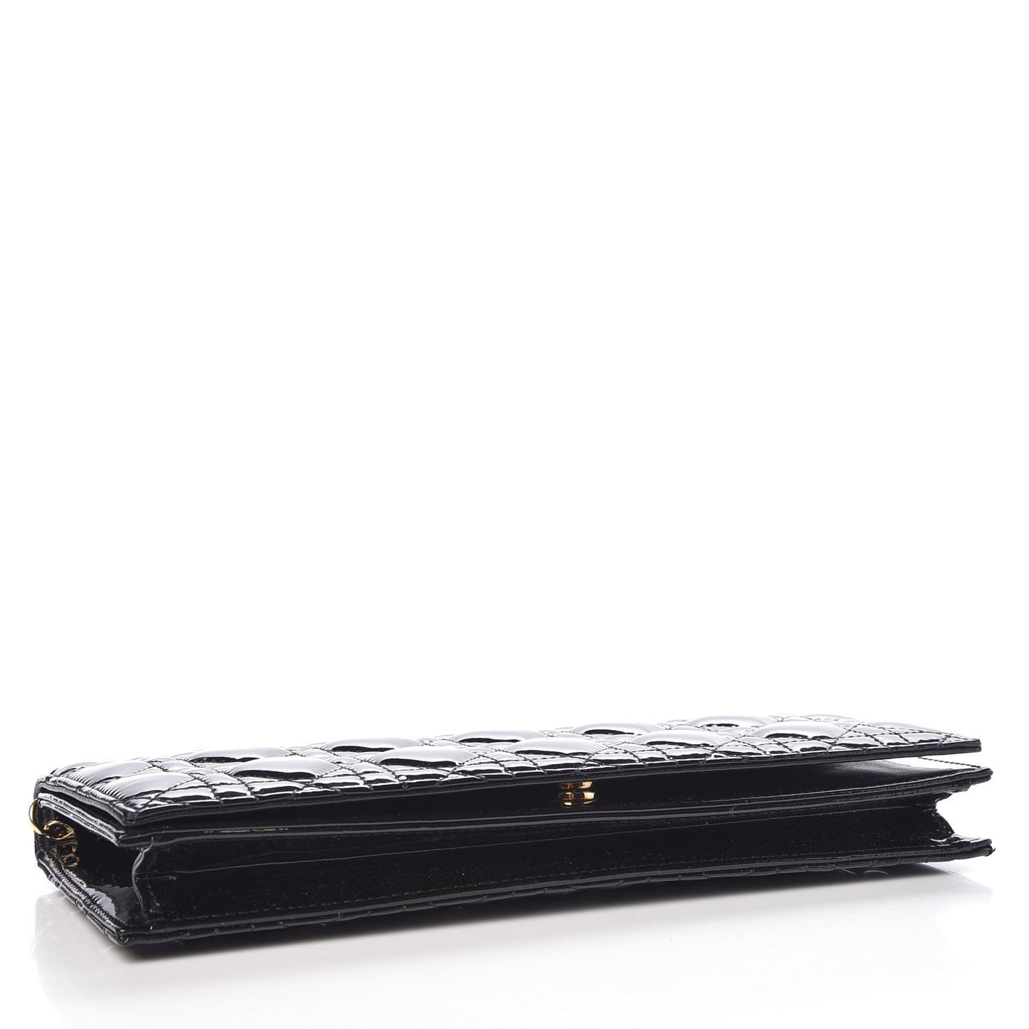 Patent Cannage Lady Dior Convertible Clutch Black