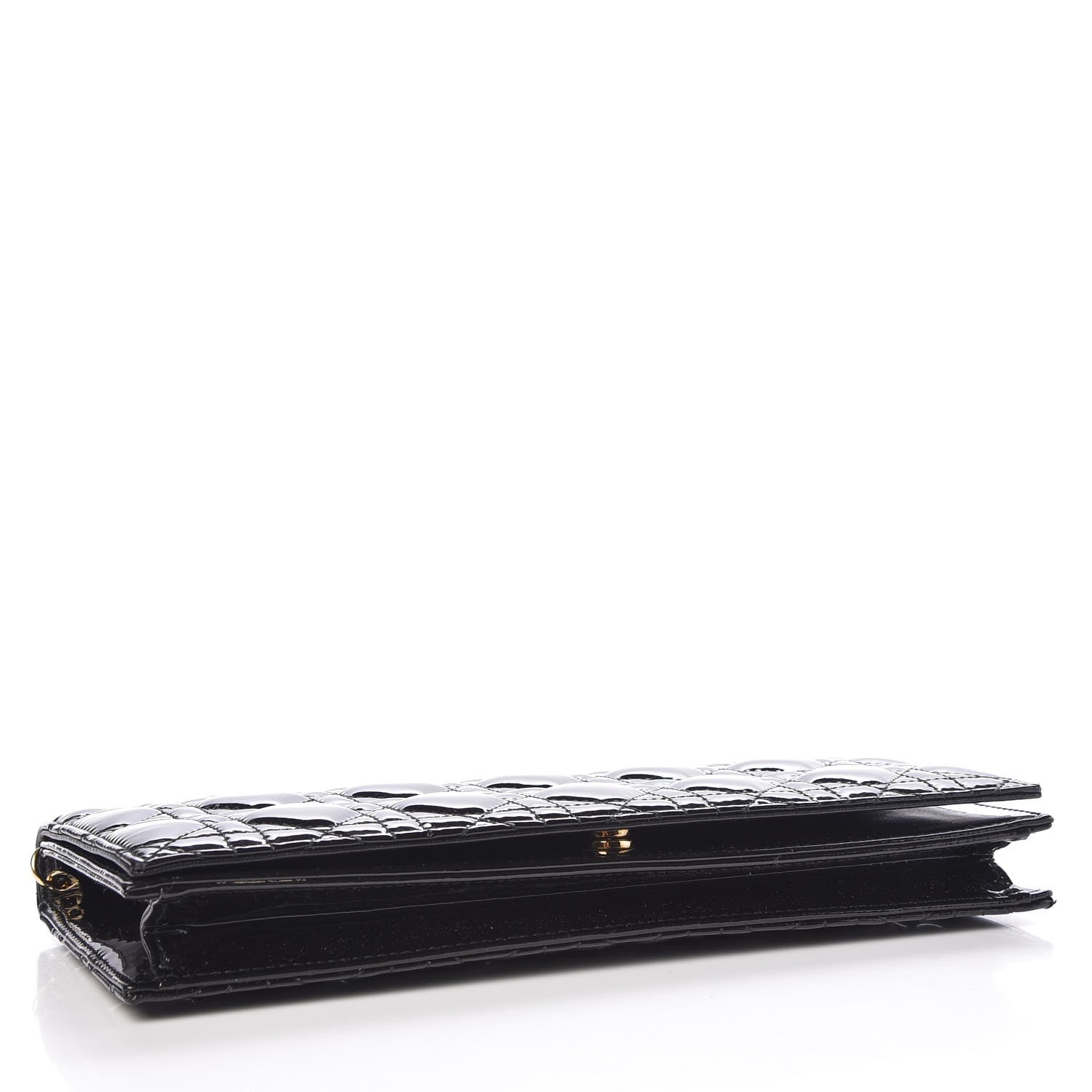 Christian Dior Patent Cannage Lady Dior Convertible Clutch Black 4 of 8