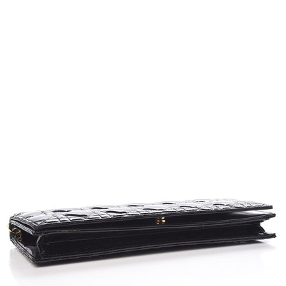 Christian Dior Patent Cannage Lady Dior Convertible Clutch Black 4 of 8