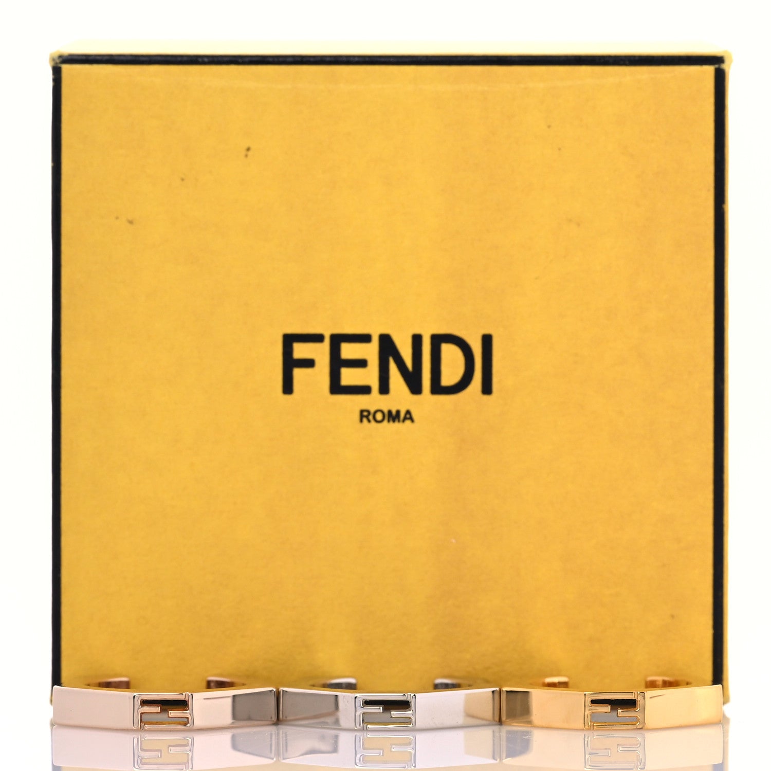 Fendi Metal Trio F Fendi Ring S Gold Silver Rose Gold 6 of 6